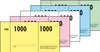 A stack of colorful numbered tickets or vouchers. Produktbild-Vorschau