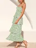 Imily Bela Maxikleid mit Blumenmuster, Spaghettiträgern, Produktbild-Vorschau 2