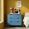Comodino "Colwyn" a 3 cassetti 78 x 80 x 40 cm Blu Anteprima dell’immagine prodotto 4