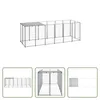The Living Store Hundezwinger Silbern 330x110x110 cm Stahl Produktbild-Vorschau 7