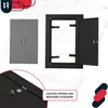 A product image showcasing a metal access panel with a close-up detail and marketing text. Náhled obrázku produktu