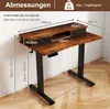 A diagram showing the dimensions of a desk. Produktbild-Vorschau