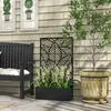Outsunny Jardinière avec brise-vue paravent treillis pour Voir les images du produit 2