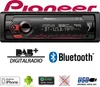 A product shot of a Pioneer car stereo with various feature icons below. Podgląd zdjęcia produktu