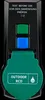 A black electrical device with green and blue buttons and a green flap. Produktbild-Vorschau