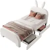 OKWISH Lit Simple 90x200 cm, Capitonné en Forme de Lapin Voir les images du produit 10