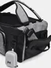Close-up of a grey and black sports bag with a small grey pouch attached. Náhled obrázku produktu