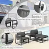 A balcony lounge set with a table and seating, shown outdoors near a pool. Produktbild-Vorschau