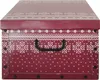A close-up, front-facing view of a decorative storage box with a snowflake pattern. Produktbild-Vorschau
