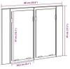 vidaXL Badkamerspiegelkast, zwart, eikenlook, 60 x 12 x 45 Productafbeelding-voorbeeld 7