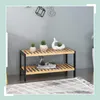 Relaxdays Schuhregal, HxBxT: 33 x 70 x 26 cm, Bambus, 2 Produktbild-Vorschau 2