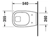 WC suspendu Duravit D-Code, chasse d'eau plate, Anteprima dell’immagine prodotto 4