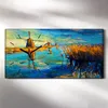 Leinwand Wanduhr Wandkunst Uhr Quarz 60x30 Bild Malerei Produktbild-Vorschau 2