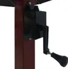 vidaXL Ombrello semaforo con palo in legno 400x300 cm nero Anteprima dell’immagine prodotto 4
