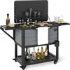 A multi-functional cooler cart with various drinks and accessories, set against a white background. Podgląd zdjęcia produktu