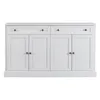 A white sideboard with four doors and two drawers, shown from the front against a white background. Produktbild-Vorschau