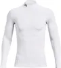 Under Armour Coldgear Armour Comp Mock Langarm-t-shirt Weiß Produktbild-Vorschau 3