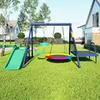 Set di altalene da esterno Sweiko con scivolo, trampolino, Anteprima dell’immagine prodotto 2