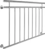Wiltec nerezové balkónové zábradlie 90x128cm Francúzske Náhľad obrázku produktu 1