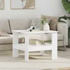 vidaXL Stolik kawowy biały 57 x 55 x 45 cm materiał Podgląd zdjęcia produktu 2