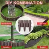 A collage of images showing garden edging in different shapes and applications. Voir les images du produit