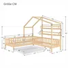 L-Baumhausbett aus Massivholz mit Schubladen und Regalen – Produktbild-Vorschau 2