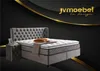 Bettgestell Stoff Möbel Luxus Modern Betten Bett Textil Produktbild-Vorschau 3