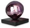 Tischleuchte Modern Glas Lila Metall E14 17,5 cm klein Produktbild-Vorschau 2