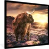 MuchoWow® Gerahmtes Poster Kuh - Schottischer Highlander - Produktbild-Vorschau 1