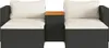 vidaXL 5tlg. Garten-Sofagarnitur mit Kissen Schwarz Poly Produktbild-Vorschau 5