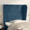 Kopfteil mit Ohren Dunkelblau 93x23x118/128 cm Samt Produktbild-Vorschau 1