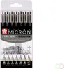 Sakura Pigma Micron Set 6 Fineliners et 1 Pinceau Pigma Voir les images du produit 3