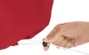 A hand is shown adjusting a drawstring on a red fabric product. Produktbild-Vorschau