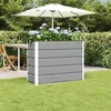 vidaXL Fioriera grigio chiaro 100 x 40 x 75 cm in acciaio Anteprima dell’immagine prodotto 3