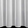 A close-up view of a white, sheer curtain with vertical folds. Voir les images du produit
