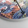 Wanduhr - Rund - Glasuhr - frau retro stil - 30x30cm - Produktbild-Vorschau 5