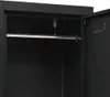 Interior view of a black metal cabinet with a hanging rod. Podgląd zdjęcia produktu