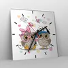 Wanduhr - Quadrat - Glasuhr - Eule zeichnung farbig muster Produktbild-Vorschau 4