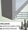 Tischbeine Metall 90x72cm Grau – DIY Tischgestell 1er Set Produktbild-Vorschau 2