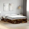 The Living Store Bettgestell mit Schubladen Räuchereiche Produktbild-Vorschau 4