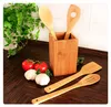 Relaxdays set van 5 bamboe kooklepels, elk 30 cm, inclusief Productafbeelding-voorbeeld 5