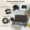 COSTWAY Gartenbank Polyrattan Liegefunktion, Gartensofa mit Produktbild-Vorschau 8