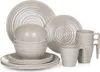 Melamin Camping Geschirr Set 4 Personen Coffee Design 16 Produktbild-Vorschau 1