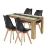 A dining table with four chairs, presented on a white background. Náhled obrázku produktu