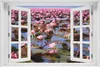 Wallario Wandbild mit Fenster-Illusion: Seerosenlandschaft Produktbild-Vorschau 1