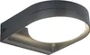 A modern, dark gray outdoor wall light with a white diffuser. Produktbild-Vorschau