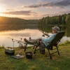 Chaise de pêche COSTWAY Chaise de camping avec repose-pieds Voir les images du produit 2