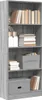 vidaXL Knihovna Grey Sonoma 60x24x143 cm Materiál na bázi Náhled obrázku produktu 2