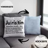 Trendation - Juristin Deko-Kissen mit Füllung 40x40 Produktbild-Vorschau 2