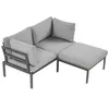 BEAUTYSOFA | SANTORINI Gartenlounge Ecksofa Hellgrau – Produktbild-Vorschau 4